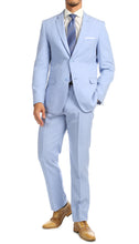 Load image into Gallery viewer, Paul Lorenzo Men's Sky Blue 2 Button Notch Lapel Slim Fit 2 Piece Suit - Ferrecci USA