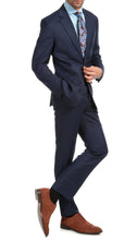 Load image into Gallery viewer, Mason Navy Men's Premium 2pc Premium Wool Slim Fit Suit - Ferrecci USA