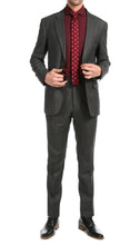 Load image into Gallery viewer, Mason Charcoal Men's Premium 2 Piece Wool Slim Fit Suit - Ferrecci USA