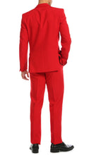 Load image into Gallery viewer, Paul Lorenzo Mens Red Slim Fit 2 Piece Suit - Ferrecci USA