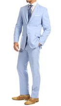 Load image into Gallery viewer, Paul Lorenzo Men's Sky Blue 2 Button Notch Lapel Slim Fit 2 Piece Suit - Ferrecci USA