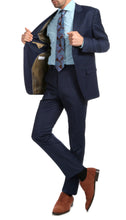 Load image into Gallery viewer, Mason Navy Men's Premium 2pc Premium Wool Slim Fit Suit - Ferrecci USA