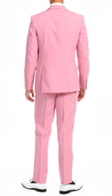 Load image into Gallery viewer, Paul Lorenzo Mens Pink Slim Fit 2 Piece Suit - Ferrecci USA