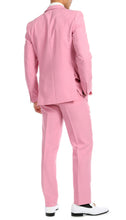 Load image into Gallery viewer, Paul Lorenzo Mens Pink Slim Fit 2 Piece Suit - Ferrecci USA