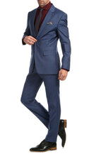 Load image into Gallery viewer, Mason Slate Men's Premium 2 Piece Wool Slim Fit Suit - Ferrecci USA