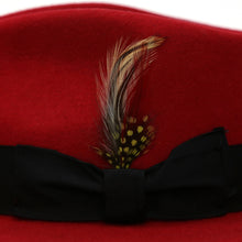 Load image into Gallery viewer, Ferrecci Red w Black Band Premium Wool Fedora Hat - Ferrecci USA