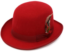 Load image into Gallery viewer, Premium Wool Derby Hat - Red - Ferrecci USA