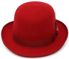 Load image into Gallery viewer, Premium Wool Derby Hat - Red - Ferrecci USA