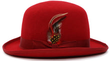 Load image into Gallery viewer, Premium Wool Derby Hat - Red - Ferrecci USA