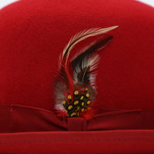 Load image into Gallery viewer, Premium Wool Derby Hat - Red - Ferrecci USA