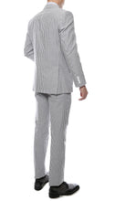 Load image into Gallery viewer, Premium Comfort Cotton Slim Black Seersucker 2 Piece Suit - Ferrecci USA