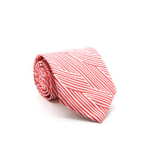 Load image into Gallery viewer, Mens Dads Classic Red Geometric Pattern Business Casual Necktie & Hanky Set IO-6 - Ferrecci USA