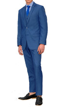 Load image into Gallery viewer, JAX new Blue Slim Fir 3 Piece Suit - Ferrecci USA