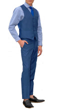 Load image into Gallery viewer, JAX new Blue Slim Fir 3 Piece Suit - Ferrecci USA
