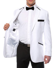 Load image into Gallery viewer, The JerseyBoy White Black Slim Fit Mens Blazer - Ferrecci USA