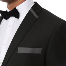 Load image into Gallery viewer, The JerseyBoy Black Grey Slim Fit Mens Blazer - Ferrecci USA
