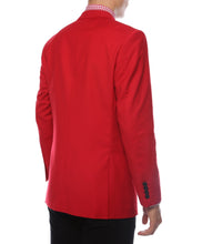 Load image into Gallery viewer, The JerseyBoy Red Black Slim Fit Mens Blazer - Ferrecci USA