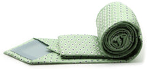 Load image into Gallery viewer, Mens Dads Classic Green Geometric Pattern Business Casual Necktie & Hanky Set K-2 - Ferrecci USA