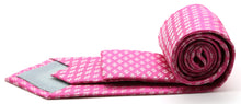 Load image into Gallery viewer, Mens Dads Classic Fuchsia Geometric Pattern Business Casual Necktie & Hanky Set K-4 - Ferrecci USA