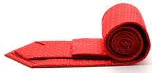 Load image into Gallery viewer, Mens Dads Classic Red Geometric Pattern Business Casual Necktie & Hanky Set K-8 - Ferrecci USA