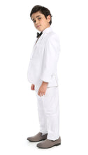 Load image into Gallery viewer, Boys KTUX Modern Fit Notch Lapel 3 Piece White Tuxedo Set - Ferrecci USA