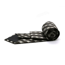 Load image into Gallery viewer, Mens Dads Classic Brown Stripe Pattern Business Casual Necktie & Hanky Set L-4 - Ferrecci USA