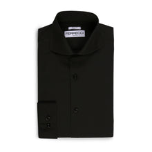 Load image into Gallery viewer, Leo Black Mens Slim Fit Shirt - Ferrecci USA