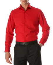 Load image into Gallery viewer, Leo Red Mens Slim Fit Cotton Shirt - Ferrecci USA