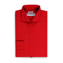 Load image into Gallery viewer, Leo Red Mens Slim Fit Cotton Shirt - Ferrecci USA