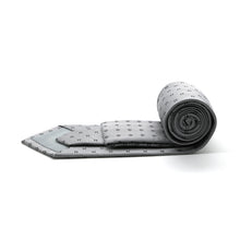 Load image into Gallery viewer, Mens Dads Classic Grey Geometric Pattern Business Casual Necktie & Hanky Set LO-7 - Ferrecci USA