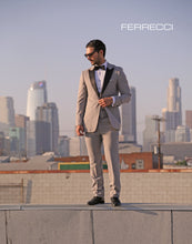 Load image into Gallery viewer, Ferrecci Luna 3 Piece Slim Fit Grey Peak Lapel Tuxedo - Ferrecci USA