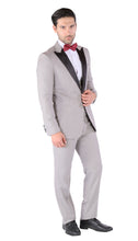 Load image into Gallery viewer, Ferrecci Luna 3 Piece Slim Fit Grey Peak Lapel Tuxedo - Ferrecci USA