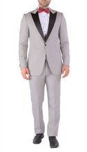 Load image into Gallery viewer, Ferrecci Luna 3 Piece Slim Fit Grey Peak Lapel Tuxedo - Ferrecci USA