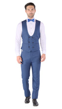 Load image into Gallery viewer, Ferrecci Luna 3 Piece Slim Fit Indigo Blue Peak Lapel Tuxedo - Ferrecci USA