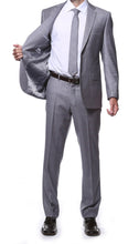 Load image into Gallery viewer, Lincoln Grey 2 Piece Slim Fit Plaid Suit - Ferrecci USA