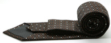 Load image into Gallery viewer, Mens Dads Classic Brown Dot Pattern Business Casual Necktie & Hanky Set M-2 - Ferrecci USA