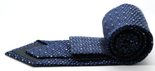 Load image into Gallery viewer, Mens Dads Classic Navy Dot Pattern Business Casual Necktie & Hanky Set M-8 - Ferrecci USA