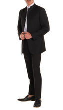 Load image into Gallery viewer, Mandarin Collar Suit - 2 Piece - Black - Ferrecci USA