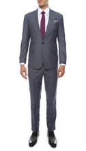 Load image into Gallery viewer, Milano Mens Grey Slim Fit Peak Lapel 2 Piece Suit - Ferrecci USA