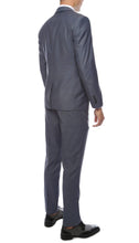 Load image into Gallery viewer, Milano Mens Grey Slim Fit Peak Lapel 2 Piece Suit - Ferrecci USA