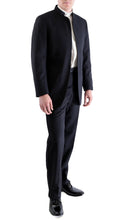 Load image into Gallery viewer, Ferrecci MIRAGE Mandarin Collar 2pc Tuxedo - Black - Ferrecci USA