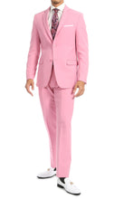Load image into Gallery viewer, Paul Lorenzo Mens Pink Slim Fit 2 Piece Suit - Ferrecci USA