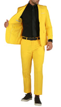 Load image into Gallery viewer, Paul Lorenzo Mens Yellow Slim Fit 2 Piece Suit - Ferrecci USA