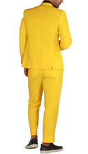 Load image into Gallery viewer, Paul Lorenzo Mens Yellow Slim Fit 2 Piece Suit - Ferrecci USA