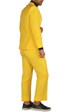 Load image into Gallery viewer, Paul Lorenzo Mens Yellow Slim Fit 2 Piece Suit - Ferrecci USA