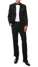 Load image into Gallery viewer, Paul Lorenzo Mens Black Regular Fit 2 Piece Tuxedo - Ferrecci USA