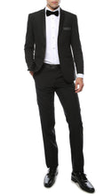 Load image into Gallery viewer, Paul Lorenzo MMTUX Black Slim Fit 2pc Tuxedo - Ferrecci USA