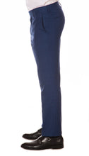 Load image into Gallery viewer, Morgan Slim Fit Blue Plaid 2 Piece Suit - Ferrecci USA