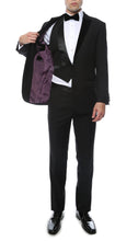 Load image into Gallery viewer, Noir Black Slim Velvet Peak Lapel 2 Piece Tuxedo - Ferrecci USA