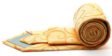 Load image into Gallery viewer, Mens Dads Classic Yellow Paisley Pattern Business Casual Necktie & Hanky Set O-9 - Ferrecci USA